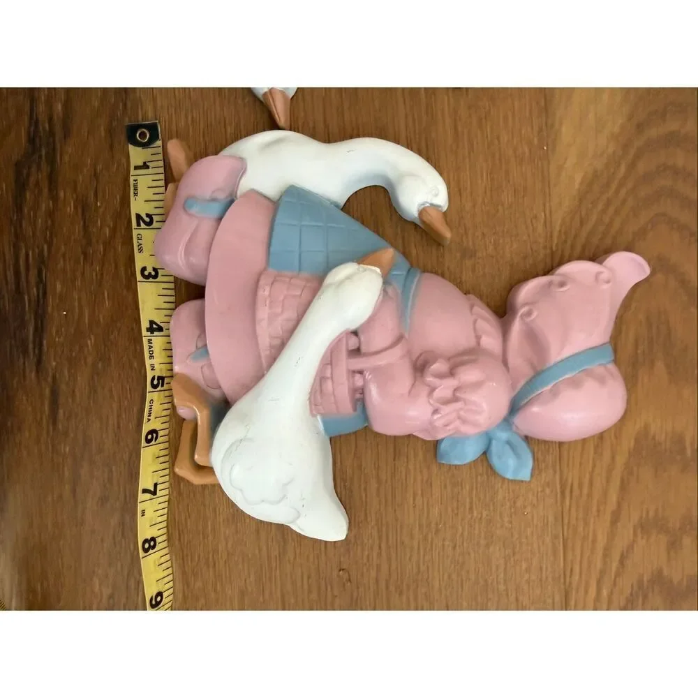 Vintage 80s Burwood Country Cottage Cottagecore Goose Boy Girl Wall Hangings